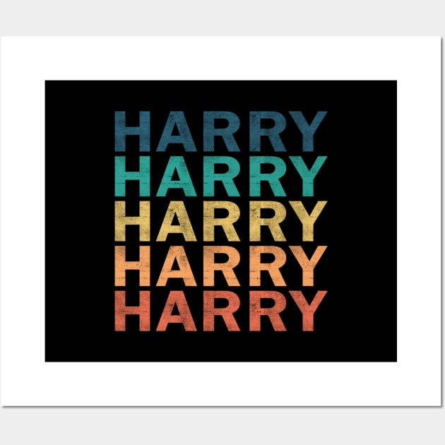 Harry Name T Shirt - Harry Vintage Retro Name Gift Item Tee Wall Art by henrietacharthadfield